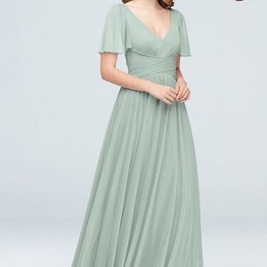 David’s bridal dusty sage bridesmaid dress